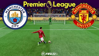 MANCHESTER CITY vs MANCHESTER UNITED Penalty shootout FIFA 22 [upl. by Flory]