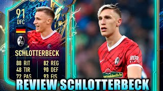 🌟REVIEW SCHLOTTERBECK 91 TOTS 💙  FIFA 22 ULTIMATE TEAM ⚽️🎮 [upl. by Alesi]