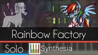 Rainbow Factory  Wooden Toaster  SOLO PIANO TUTORIAL  Synthesia HD [upl. by Enilada947]