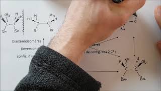 Molécules à 2 carbones asymétriques  diastéréoisomères et énantiomères [upl. by Ahcropal949]