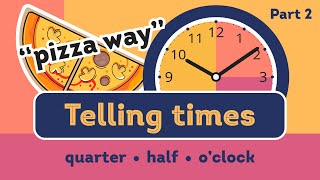 Telling times  quarter past  half past  quarter to  oclock  QUIZ  Part 2 [upl. by Aurea308]