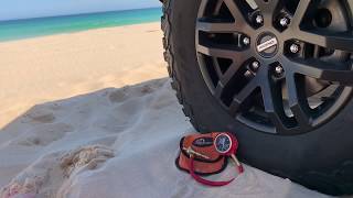 How to use a TyreTire deflator ARB TyreTire deflator review BeachSand TyreTire Pressures [upl. by Nochur526]