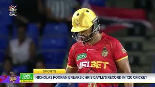 Nicholas Pooran Breaks Chris Gayles Record In T20 Cricket  CVMTVNews [upl. by Eillah]