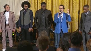 Hamilton cast performs quotMy Shotquot at White House [upl. by Pardew439]