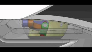 Spherical fourbar linkage for wingfold mechanism 2 [upl. by Narol487]