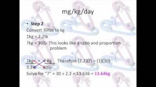 Pharmacy Tehnician Math Review Pediatric Doses mgkgday [upl. by Notserc]