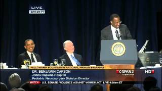 Dr Benjamin Carsons Amazing Speech at the National Prayer Breakfast with Obama Present [upl. by Chic]