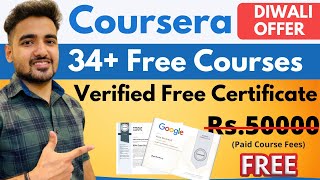 34 Free Certification Coursera Courses  Online Courses by META GOOGLEIBM 🔥 Limited Time [upl. by Cirdor640]