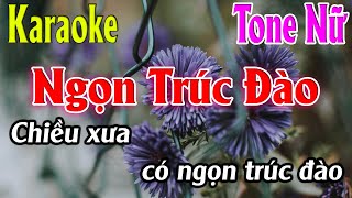 Ngọn Trúc Đào Karaoke Tone Nữ  Fm  Karaoke Lâm Organ  Beat Mới [upl. by Yenttirb]