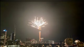 Happy New Year 2024 AucklandNew ZealandSky Tower Fireworks [upl. by Hanus]