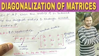 DIAGONALIZATION OF MATRICES 🔥 [upl. by Kilk]