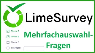 LimeSurvey MehrfachauswahlFragen Multiple Choice [upl. by Leasa612]