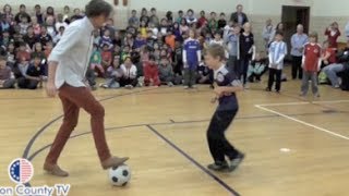 Team USA Midfielder Mikkel quotMixquot Diskerud visits a charter school in Jersey City [upl. by Kwan]