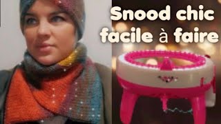 snood très chic au Tricotin 40 picots [upl. by Auqinot]