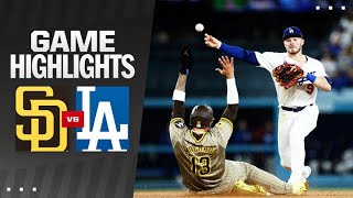 Padres vs Dodgers Game Highlights 92624  MLB Highlights [upl. by Hgierb]