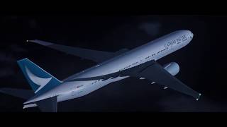 P3Dv4 Landing in Hong Kong  Cathay Pacific PMDG 777300ER [upl. by Ahcsrop868]