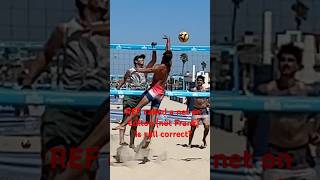 Net🥅 violation⁉️ Colton Cowell v Frank Field Hermosa Beach Open beachvolleyball [upl. by Crabb]