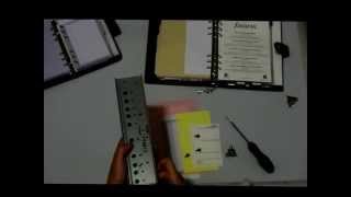 Filofax Flex Week of 1 July  hole puncher hack for all size inserts [upl. by Willtrude333]