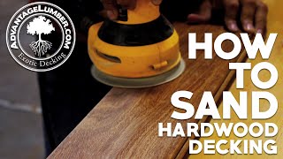 How To Sand Hardwood Decking [upl. by Harlin671]