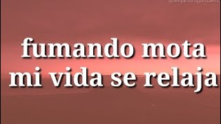 fumando mota mi vida se relaja LetraLyrics [upl. by Niraa856]