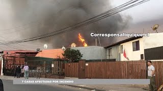 7 CASAS AFECTADAS POR INCENDIO EN IQUIQUE [upl. by Etram76]