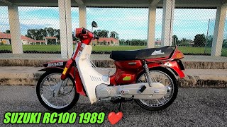 DARI MOTOR KEBUN TERUS JADI BARU  FULL RESTORATION SUZUKI RC 100 MERAH FERARI [upl. by Itsyrc532]