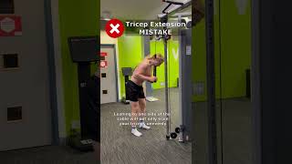 Triceps Pushdown Mistake Leaning To One Side of The Cable triceps [upl. by Yrek782]