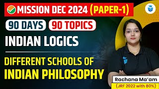 UGCNET Dec 2024  Indian Logic UGCNET Paper 1  Different Schools of Indian Philosophy  Rachana Mam [upl. by Onifled]