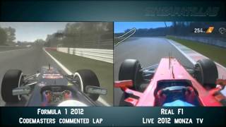 F1 2012 Codemasters Vs Real life  Monza HD [upl. by Balcke427]