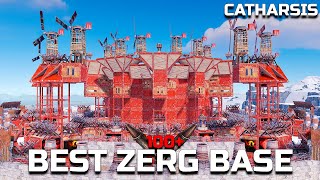 CATHARSIS  ABSOLUTE BEST ZERG BASE with 4 LAYERS OF PROTECTION in RUST [upl. by Constantia]