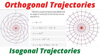 Differential Equations Lec9 Orthogonal and Isogonal Trajectories [upl. by Bettencourt]