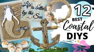 12 BEST COASTAL DIYSBEACH ROOM DECORNAUTICAL DIYSDOLLAR TREE BEACH DIYS [upl. by Topping96]