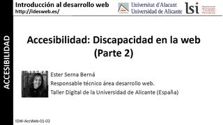 Accesibilidad Discapacidad en la web parte 2 [upl. by Rotkiv]