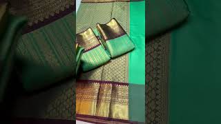 2000Soft Banarasi pattu sarees green colour contrast blouse ph8523844182 [upl. by Seyah339]