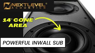 Inwall SUB with Surprising OUTPUT NEXT LEVEL ACOUSTICS IN Wall Subwoofer Home Theater Gurus [upl. by Neri]