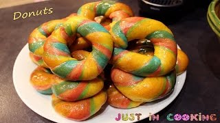 Recette de Donuts Multicolores cuits au four [upl. by Fredenburg]