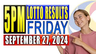 Friday 5PM PCSO Swertres Lotto result today  September 27 2024 [upl. by Irby]