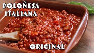 Salsa boloñesa Receta italiana Original  Como hacer salsa Bolognesa para pasta espaguetis Lasagna [upl. by Alduino]