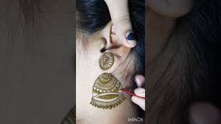 Beautiful mehandi jhumka design unique latest veri Beautiful jhumka viralshorts video 2024 [upl. by Heather607]