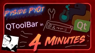 PySide  PyQt  QToolBar in 4 Minutes [upl. by Brice]