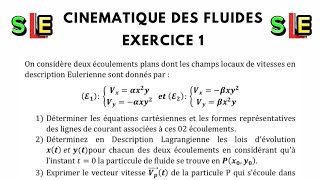 Cinématique des Fluides Exercice 01 Part 0104 [upl. by Beau]