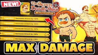 BEST POTENTIALS amp COMBOS TO USE ON ESCANOR  7DS Idle Adventure [upl. by Appolonia]