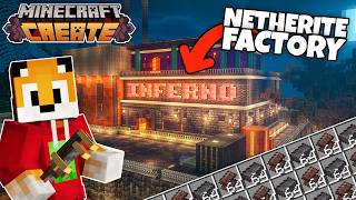 I built an ILLEGAL NETHERITE FARM in Minecraft Create Mod [upl. by Kehoe]