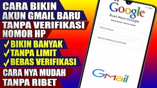 Bikin gmail tanpa verifikasi nomor telepon cara buat gmail tanpa verifikasi nomor hp [upl. by Letnuahc]