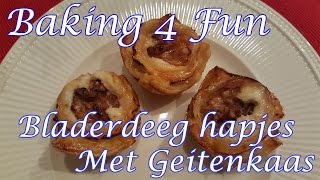 Makkelijk Bladerdeeghapje met Geitenkaas en Honing  Baking 4 Fun [upl. by Aleik]