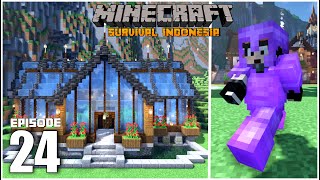 Membuat Sugarcane Farm Otomatis amp Full Netherite Armor  Minecraft Survival Indonesia Ep24 [upl. by Lillywhite]