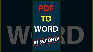 NK Convert PDF to WORD IN SECONDS ai [upl. by Teddie]