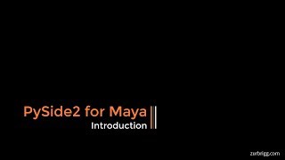 PySide2 for Maya  Introduction [upl. by Cavit]