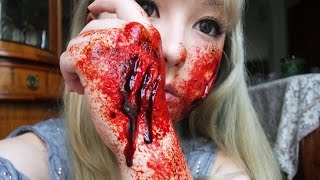 TUTORIAL  Bloody Scratch Halloween Makeup Zombie Apocalypse [upl. by Lyrehs]