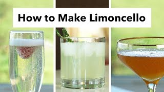 How to Make Limoncello at Home 🍋 PLUS 3 Limoncello Cocktail Recipes [upl. by Euqinmod]